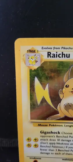Raichu 14/62 Unlimited Pokemon Fossil Set 1999 Wotc Vintage Holo MP - Image 5