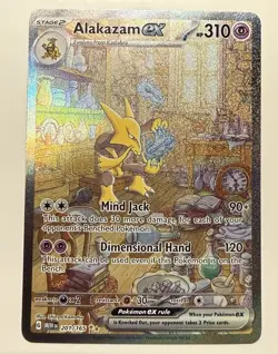 Alakazam ex 201/165 151 Full Art Holo Pokemon NM/M pack fresh - Image 1