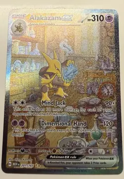 Alakazam ex 201/165 151 Full Art Holo Pokemon NM/M pack fresh - Image 3