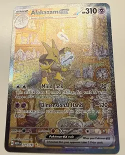 Alakazam ex 201/165 151 Full Art Holo Pokemon NM/M pack fresh - Image 4