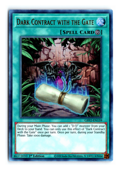 Dark Contract with the Gate - GFP2-EN159 - Ultra Rare - 1st Edition - Yugioh - Image 1