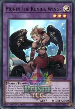 1st ed Munin the Runick Wings super rare TAMA-EN038 Yugioh - Image 1