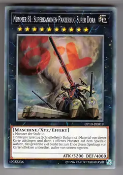 Yu-GI-OH Nummer 81 Superkanonen Panzerzug Dora Common OP10-DE019 - Image 1