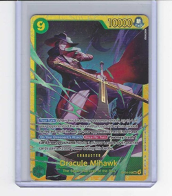 One Piece The Azure Sea's Seven Dracule Mihawk Gold OP14-119 Sec English - Image 1