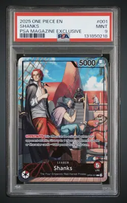 One Piece ~ SHANKS ~ PSA 9 ~ PSA Magazine Exclusive OP09-001 - Image 1