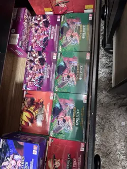 One Piece OP13,12,11 PRB02 16 Boxes All Full Bulk Lot C/UC/L/R/SR Near Mint - Image 1