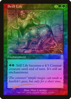Still Life FOIL Odyssey HEAVILY PLD Green Uncommon MAGIC GATHERING CARD ABUGames - Image 1