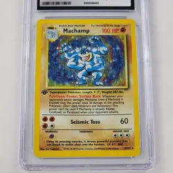Pokemon Machamp 1st Edition Holofoil Holo Foil Card Base 8/102 CGC 8.5 NM/Mint+ - Image 3