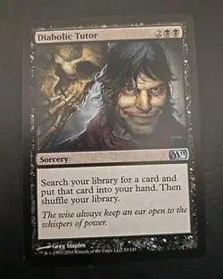 Diabolic Tutor Core Set 2011 (M11) MTG Regular Lightly Played - Image 1