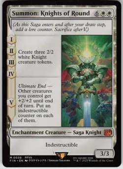 MTG Summon: Knights of Round Normal NM FINAL FANTASY Magic 36 - Image 1