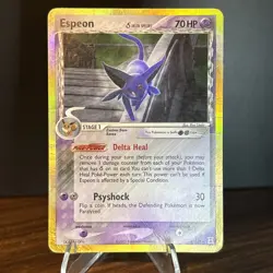 Pokemon TCG Espeon Holo Rare Reverse Holo Card 4/113 EX Delta Species - Image 1