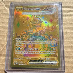 Pokemon Terapagos ex 230HP Hyper Rare Full Art 180/131 Prismatic Evolutions Holo - Image 1