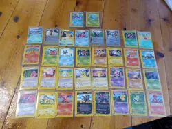 Vintage Pokemon Card Lot E-Series Charmander Bulbasaur Magikarp 34 Cards Holo - Image 1