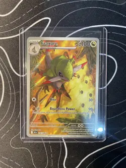 Pokemon TCG SV Black Bolt Fraxure Illustration Rare Card 146/086 NM Condition - Image 1