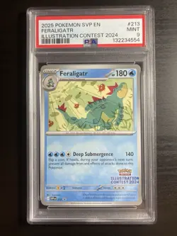 Pokemon Feraligatr 213 Illustration Contest 2024 Promo Sv Promo PSA 9 - Image 1