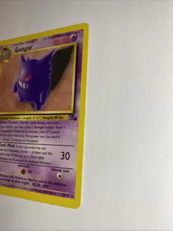 1999 Pokemon Gengar Fossil 20/62 Non-Holo Rare Unlimited - Image 4