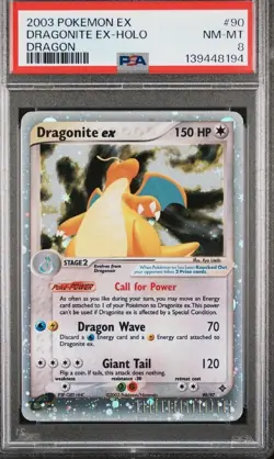 Dragonite ex 90/97 Holo Rare 2003 Pokemon EX Dragon English PSA 8 NM - Image 1