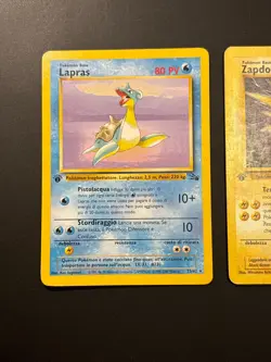 Zapdos Articuno Lapras carta POKEMON prima edizione ITA 30/62 SET FOSSIL rara - Image 2