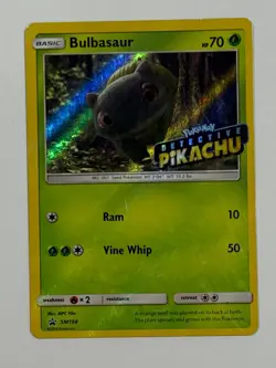 Pokemon TCG Bulbasaur SM198 Promo Detective Pikachu Stamped - Image 1
