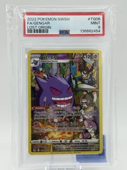 Pokemon Gengar TG06/TG30 Full Art Holo Lost Origin Trainer Gallery PSA 9 - Image 1