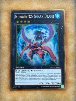 Yugioh Number 32: Shark Drake PGLD-EN044 Gold Rare 1st Ed NM - Image 1