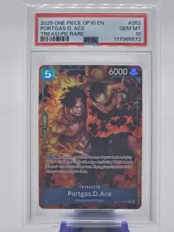 2025 One Piece Portgas.D.Ace Treasure Rare PSA 10 - Image 1