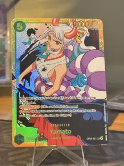 Yamato OP01-121 Secret Rare ONE PIECE Tcg Card Game NM Green Reprint - Image 1