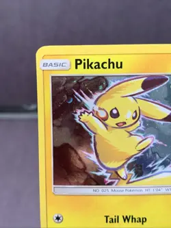 Pokemon TCG Pikachu Sun & Moon Black Star Promo Card SM98 Cosmos Holo Rare NM - Image 2