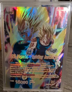 Dragon Ball Super Masters CCG Card Game Majin Vegeta Leader SD22-01 SLR Alt Art - Image 1