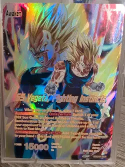 Dragon Ball Super Masters CCG Card Game Majin Vegeta Leader SD22-01 SLR Alt Art - Image 2