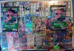 60+One Piece TCG AA/SR/R Mixed LOT Foil Cards English Mixed Sets+2 packs op12 - Image 1