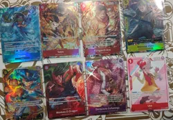 60+One Piece TCG AA/SR/R Mixed LOT Foil Cards English Mixed Sets+2 packs op12 - Image 3