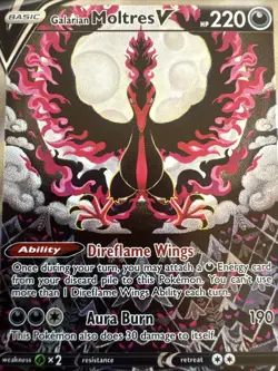 Galarian Moltres V (Alternate Full Art) 177/198 Swsh06: Sword & Shield Card MINT - Image 4