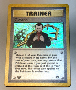Giovanni - 18/132 - Pokemon Gym Challenge 1st Edition Holo Rare Card NM Card - Image 1