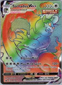Pokemon Card Tornadus VMAX 209/198 Chilling Reign - Near Mint - Image 1