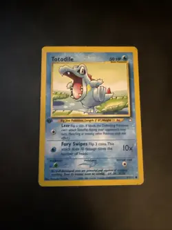 Totodile 81/111 Neo Genesis Regular 1st Edition Pokemon Card MP - Image 1