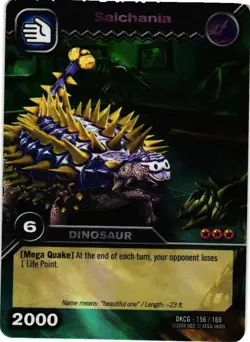 DINOSAUR KING CARD GAME 2008 UPPER DECK DKCG-156 SAICHANIA COLOSSAL SUPER RARE - Image 1