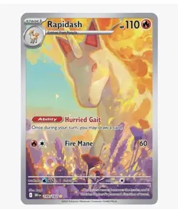Pokemon Rapidash Illustration Rare Holo Card Sv10: Destined Rivals 189/182 - Image 1