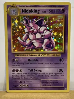 2016 Pokemon XY Evolutions Nidoking Holo 45/108 NM Rare - Image 1