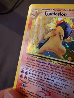 Typhlosion Holo 17/111 FRENCH Neo Genesis Pokemon (Partial SWIRL, US Seller) - Image 5