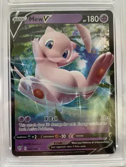 Pokemon Mew V 069/189 Darkness Ablaze 2020 Pokemon TCG Ace Grading 5 Ex - Image 2