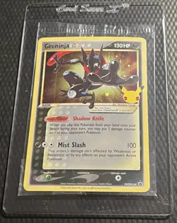 Pokemon TCG Greninja Sealed Gold Star SWSH144 25th Celebrations Promo w/ Holder - Image 1