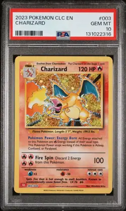PSA 10 Pokemon TCG Charizard Holo Classic Collection 003/034 CLC EN GEM MT - Image 1