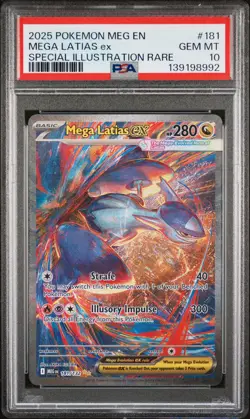 2025 POKEMON MEG EN-MEGA EVOLUTION #181 MEGA LATIAS EX PSA 10 - Image 1