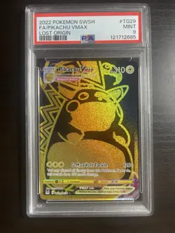 Pokemon Pikachu VMAX TG29/TG30 Lost Origin Trainer Gallery Ultra Rare Holo PSA 9 - Image 1