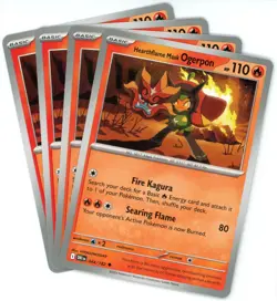 x4 Hearthflame Ogerpon Mask - 044/182 - Destined Rivals - NM/M - Pokemon English - Image 1