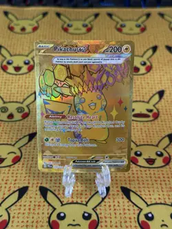 Pikachu ex 179/131 Sv: Prismatic Evolutions NM Pokemon TCG Hyper Rare Gold Pack - Image 1