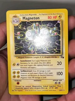 Vintage Rare 90s Magneton 26/62 NonHolo Fossil Set WOTC Unlimited Pokemon Card - Image 5