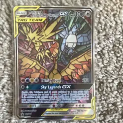 Pokemon Moltres & Zapdos & Articuno GX TAG TEAM Full Art SM210 Holo Card - Image 1