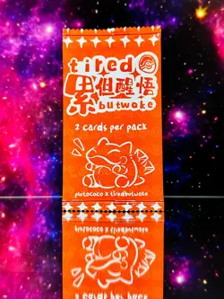 Pluto Coco x Tiredbutwoke - Sealed Pack - Pokemon Fan Art & Non-TCG Custom Cards - Image 1